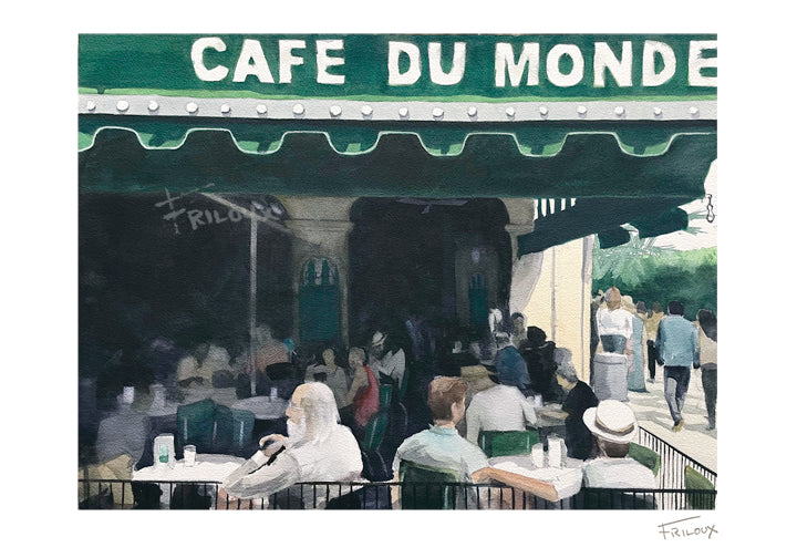 Cafe Du Monde Crowd Print