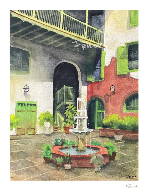 Courtyard Fountain by Sean Friloux