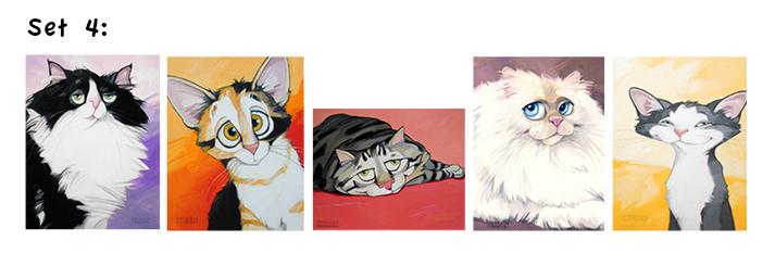 Cat Card Set 4 by Georg Williams