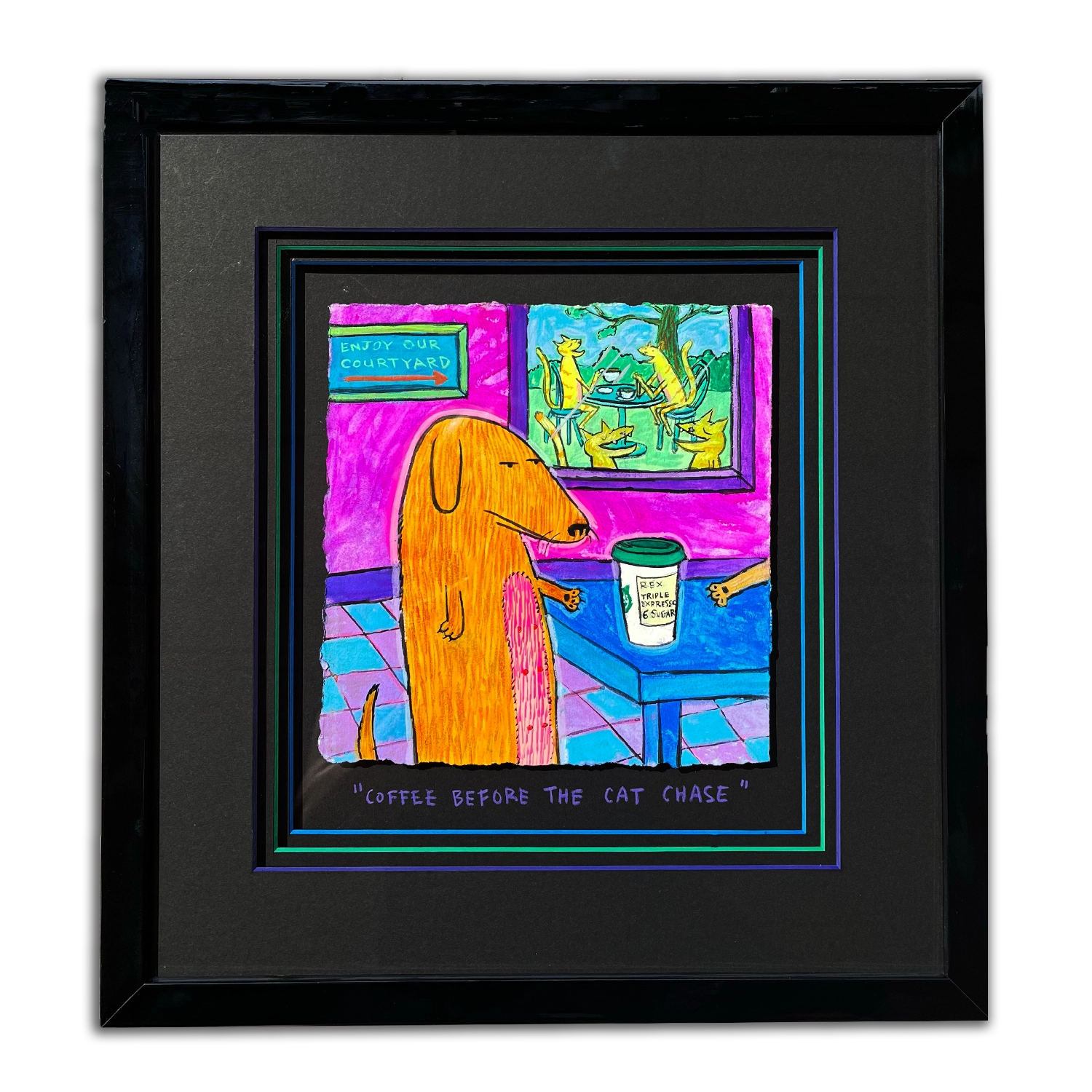 Coffee Before Cat Chase Original