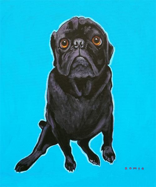 Full Body Black Pug