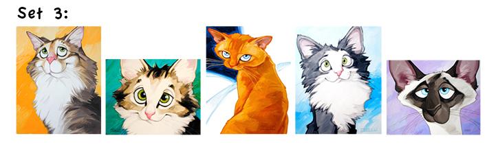 Georg Williams Cat Cards Set #3