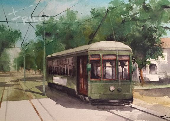 St. Charles Streetcar by Sean Friloux