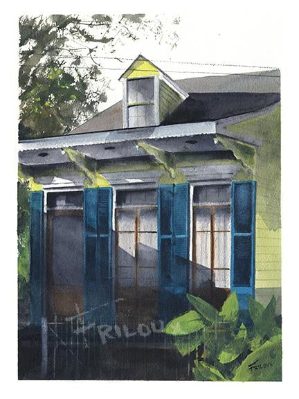 House with Blue Shutters