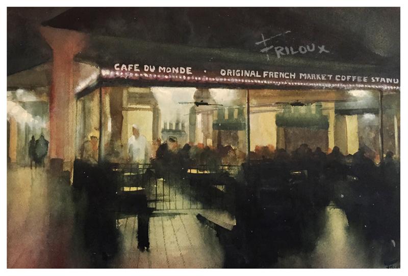 Cafe Du Monde Night by Sean Friloux – Gallery Rinard