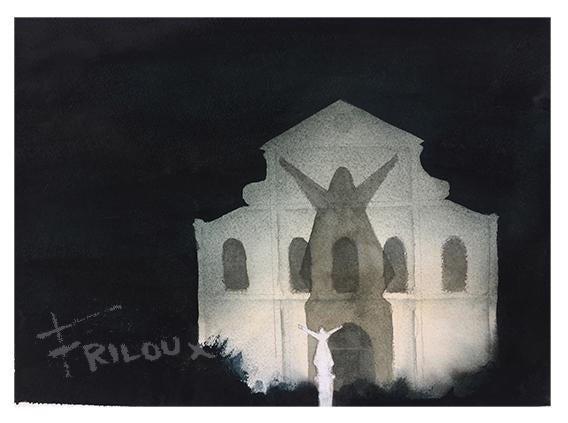 Back of St. Louis Cathedral Nighttime